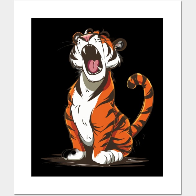 Tiger Fierce Felines Wall Art by Zombie Girlshop